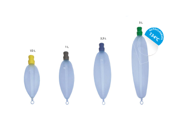 Balões respiratórios com laço em silicone