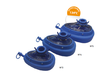 Máscaras em silicone para anestesia e reanimação